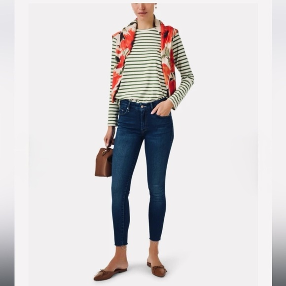 Express dark wash curvy skinny jeans size 2 raw hem 25.5 inch inseam - Picture 1 of 6